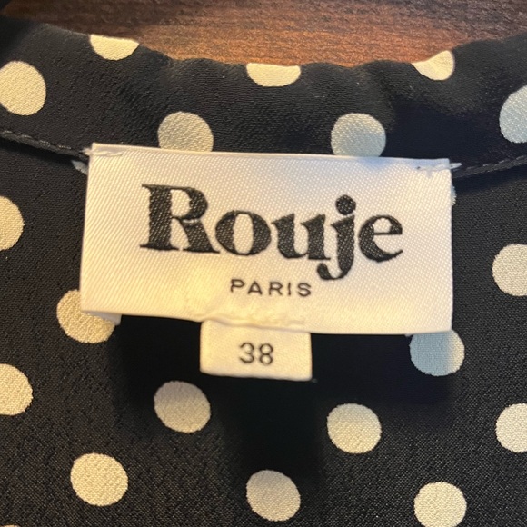 ROUJE Paris Marin dress black and white polka dot - Picture 4 of 8